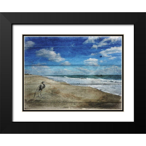 Coastal 1 Black Modern Wood Framed Art Print with Double Matting by Lewis, Sheldon