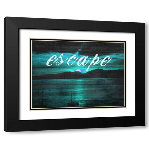 Escape Black Modern Wood Framed Art Print with Double Matting by Lewis, Sheldon