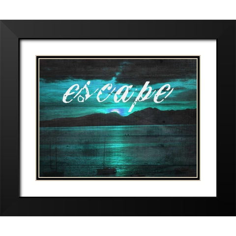 Escape Black Modern Wood Framed Art Print with Double Matting by Lewis, Sheldon