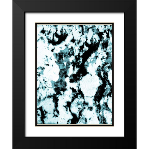 Pure Abstract Black Modern Wood Framed Art Print with Double Matting by Lewis, Sheldon