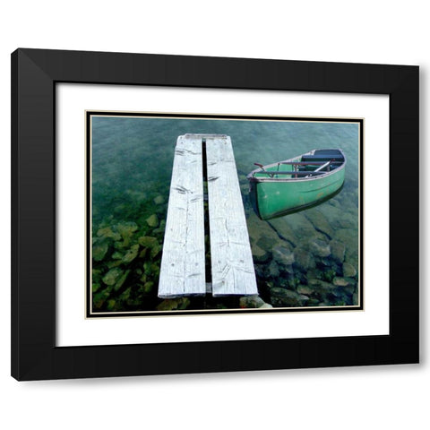 Evening Row Black Modern Wood Framed Art Print with Double Matting by Lewis, Sheldon