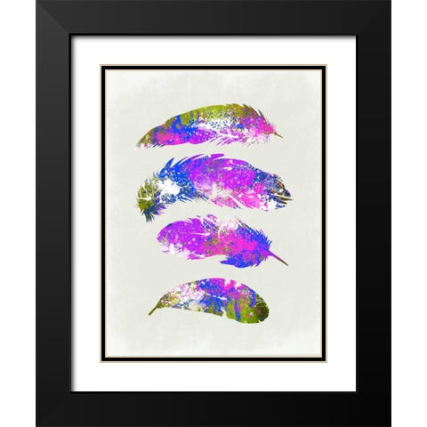 Fourth Impression 2 Black Modern Wood Framed Art Print with Double Matting by Lewis, Sheldon