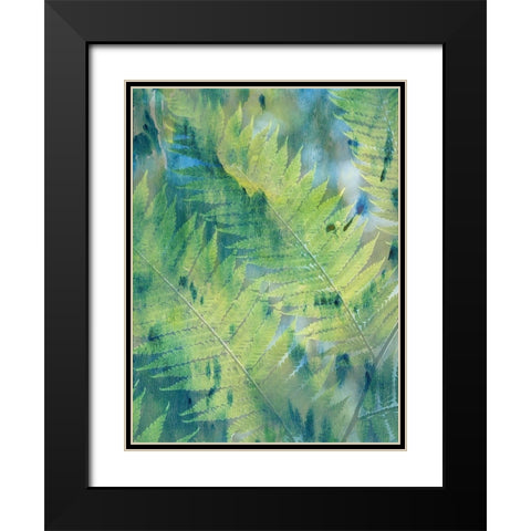 Deep In TheTropic Black Modern Wood Framed Art Print with Double Matting by Lewis, Sheldon