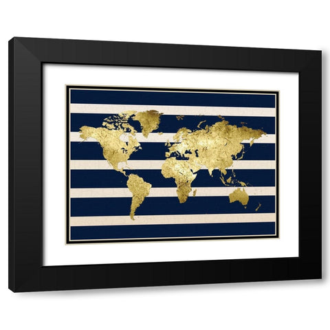 On The Grid Black Modern Wood Framed Art Print with Double Matting by Lewis, Sheldon