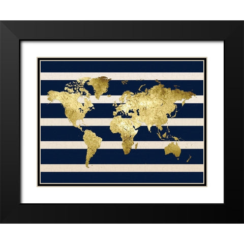 On The Grid Black Modern Wood Framed Art Print with Double Matting by Lewis, Sheldon