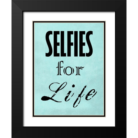 Selfies Black Modern Wood Framed Art Print with Double Matting by Lewis, Sheldon