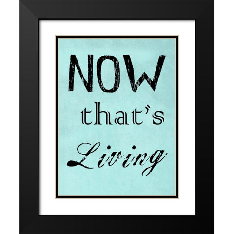 Now Thats Living  Black Modern Wood Framed Art Print with Double Matting by Lewis, Sheldon