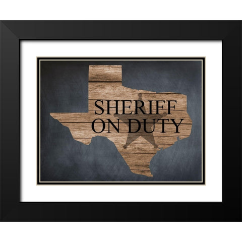 Sheriff Black Modern Wood Framed Art Print with Double Matting by Lewis, Sheldon