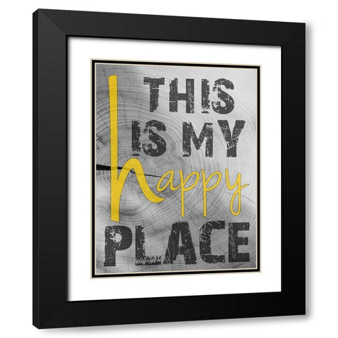 Place Of Happiness Black Modern Wood Framed Art Print with Double Matting by Lewis, Sheldon