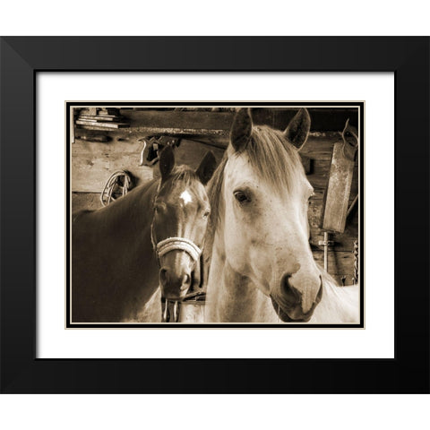 Cowboys Treasure Black Modern Wood Framed Art Print with Double Matting by Lewis, Sheldon