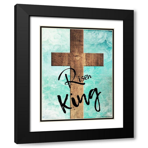 Risen King Black Modern Wood Framed Art Print with Double Matting by Lewis, Sheldon