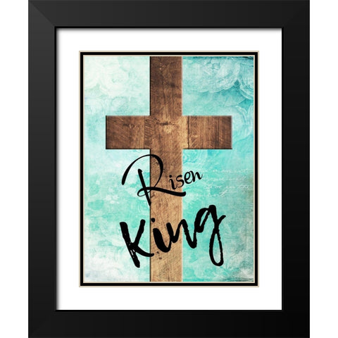 Risen King Black Modern Wood Framed Art Print with Double Matting by Lewis, Sheldon