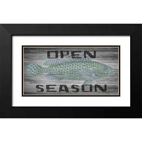 Open Season Black Modern Wood Framed Art Print with Double Matting by Lewis, Sheldon