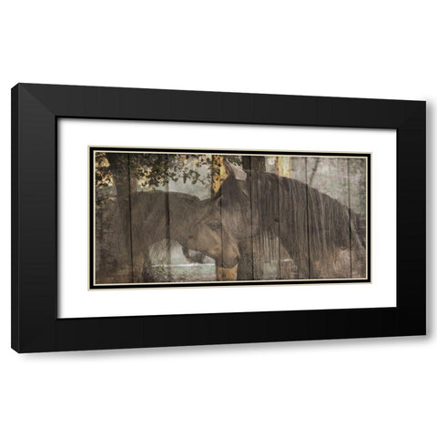 Love On The Ranch Black Modern Wood Framed Art Print with Double Matting by Lewis, Sheldon