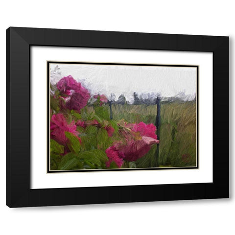 Monet View Black Modern Wood Framed Art Print with Double Matting by Butcher, Sarah
