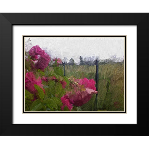 Monet View Black Modern Wood Framed Art Print with Double Matting by Butcher, Sarah