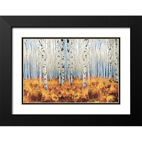 Birch Forest Black Modern Wood Framed Art Print with Double Matting by Butcher, Sarah