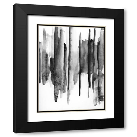 Band W 1 Black Modern Wood Framed Art Print with Double Matting by vdk atelier