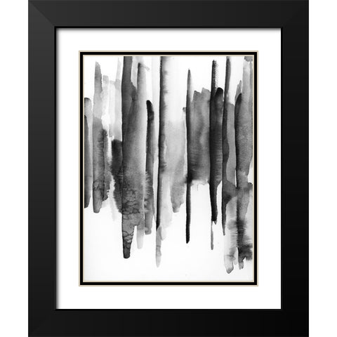 Band W 1 Black Modern Wood Framed Art Print with Double Matting by vdk atelier
