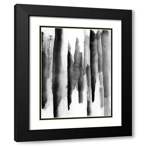 Band W 2 Black Modern Wood Framed Art Print with Double Matting by vdk atelier