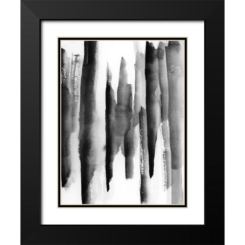 Band W 2 Black Modern Wood Framed Art Print with Double Matting by vdk atelier