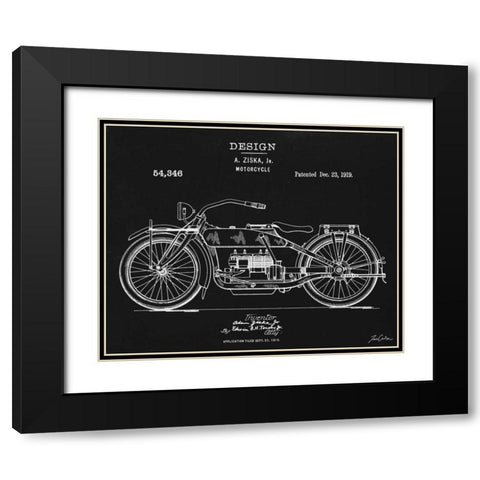Harley Ziska Black Modern Wood Framed Art Print with Double Matting by Carlson, Tina