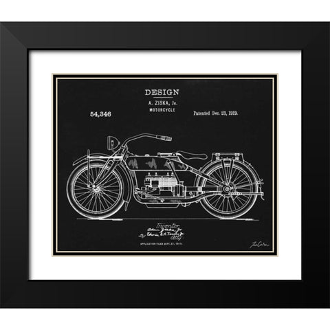 Harley Ziska Black Modern Wood Framed Art Print with Double Matting by Carlson, Tina