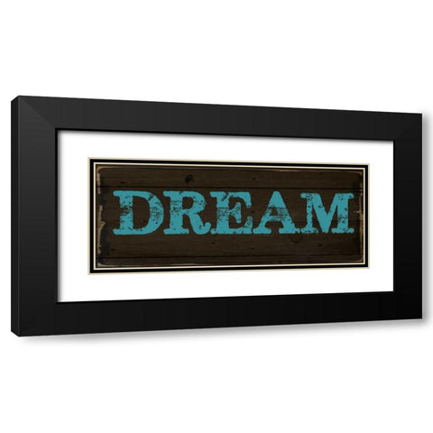 DREAM Black Modern Wood Framed Art Print with Double Matting by Greene, Taylor