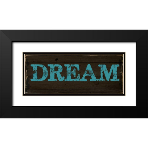 DREAM Black Modern Wood Framed Art Print with Double Matting by Greene, Taylor