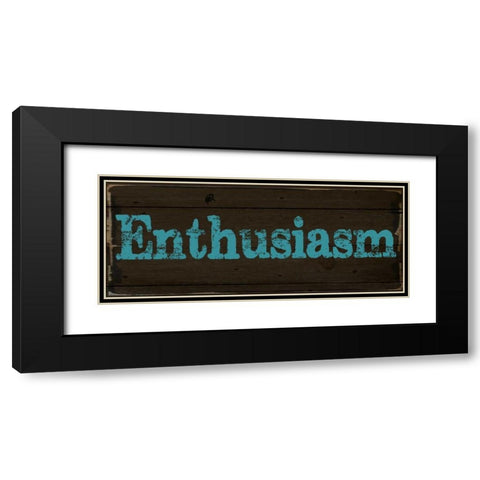 ENTHUSIASM 2 Black Modern Wood Framed Art Print with Double Matting by Greene, Taylor