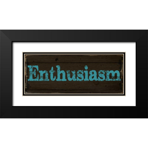ENTHUSIASM 2 Black Modern Wood Framed Art Print with Double Matting by Greene, Taylor