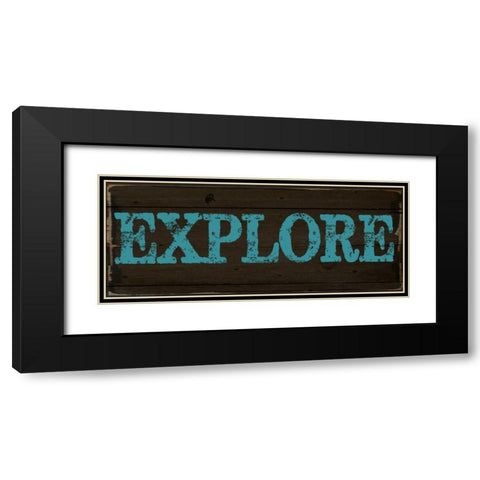 EXPLORE 2 Black Modern Wood Framed Art Print with Double Matting by Greene, Taylor