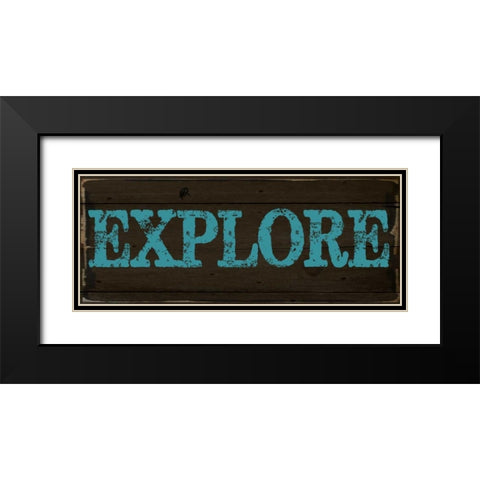 EXPLORE 2 Black Modern Wood Framed Art Print with Double Matting by Greene, Taylor
