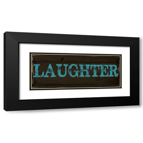 LAUGHTER 2 Black Modern Wood Framed Art Print with Double Matting by Greene, Taylor