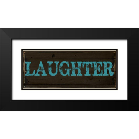 LAUGHTER 2 Black Modern Wood Framed Art Print with Double Matting by Greene, Taylor