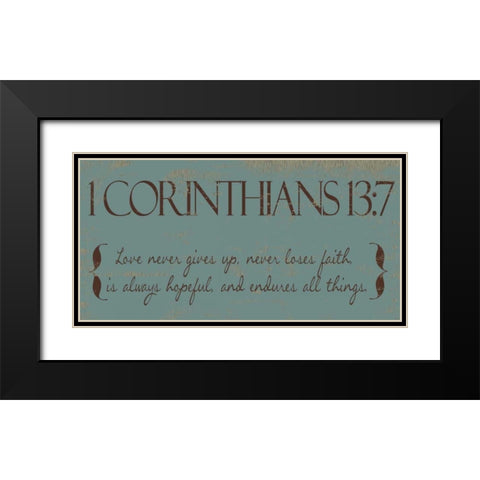 I CAN DO ALL THINGS F Black Modern Wood Framed Art Print with Double Matting by Greene, Taylor