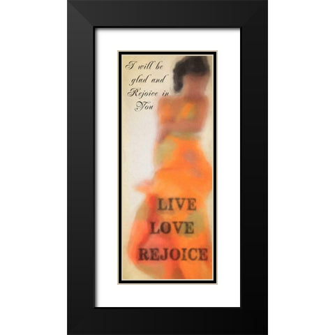Rejoice Black Modern Wood Framed Art Print with Double Matting by Greene, Taylor