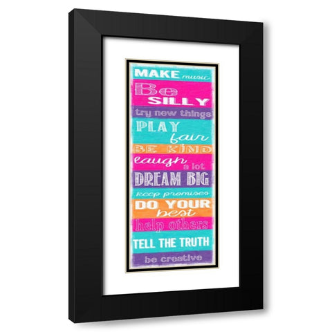 MAKE MUSIC STRIPE Black Modern Wood Framed Art Print with Double Matting by Greene, Taylor