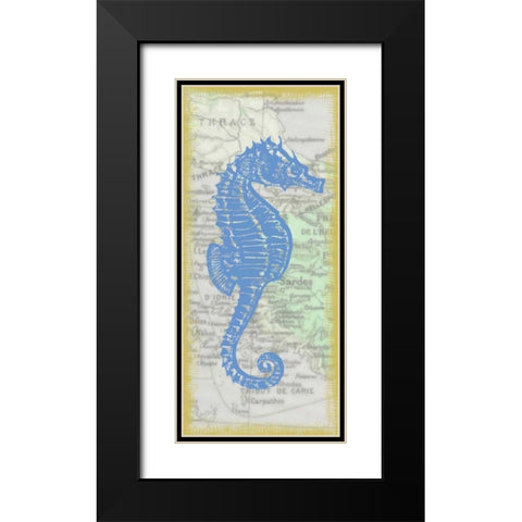 Seahorse Black Modern Wood Framed Art Print with Double Matting by Greene, Taylor