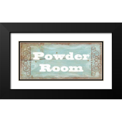 Powder Poom Black Modern Wood Framed Art Print with Double Matting by Greene, Taylor