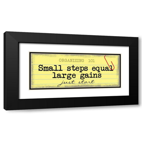Just Start Black Modern Wood Framed Art Print with Double Matting by Greene, Taylor