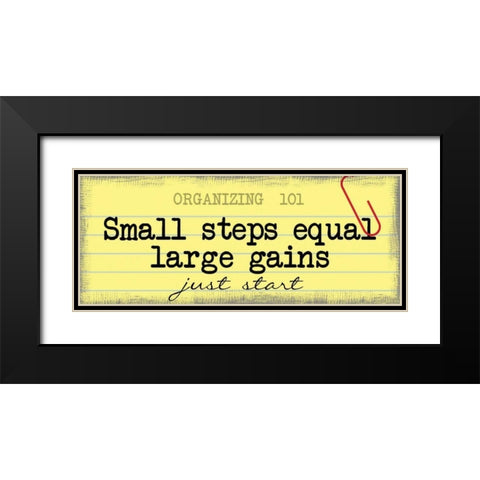 Just Start Black Modern Wood Framed Art Print with Double Matting by Greene, Taylor