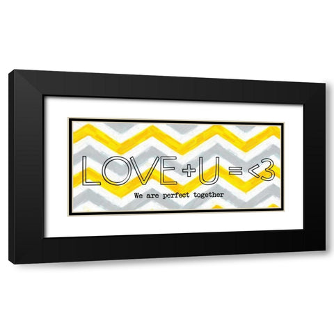 Love Plus Panel Black Modern Wood Framed Art Print with Double Matting by Greene, Taylor