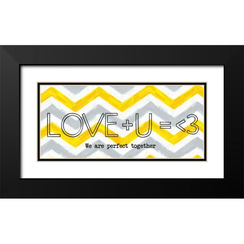 Love Plus Panel Black Modern Wood Framed Art Print with Double Matting by Greene, Taylor