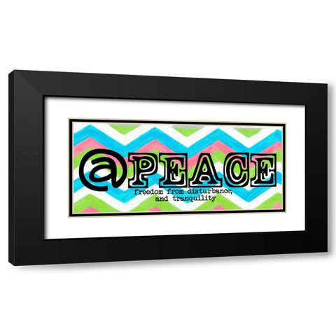PEACE PANEL Black Modern Wood Framed Art Print with Double Matting by Greene, Taylor