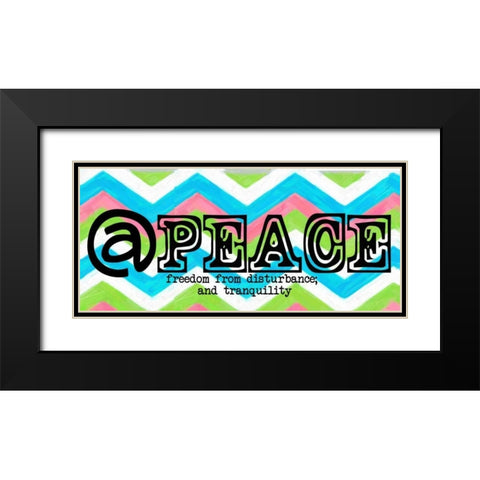 PEACE PANEL Black Modern Wood Framed Art Print with Double Matting by Greene, Taylor