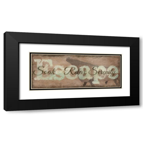 Escape Black Modern Wood Framed Art Print with Double Matting by Greene, Taylor