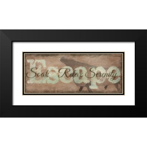 Escape Black Modern Wood Framed Art Print with Double Matting by Greene, Taylor