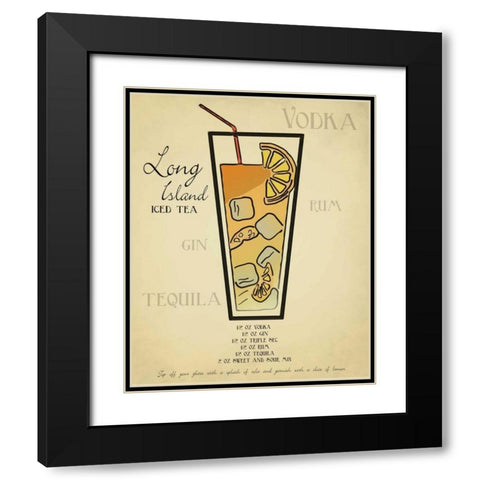 Long Island Black Modern Wood Framed Art Print with Double Matting by Greene, Taylor