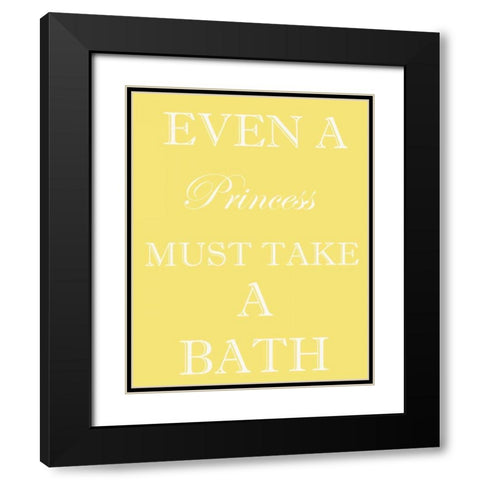 PRINCESS MUST BATHE Black Modern Wood Framed Art Print with Double Matting by Greene, Taylor
